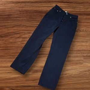 Zara Navy Blue High Rise Button Fly Jeans